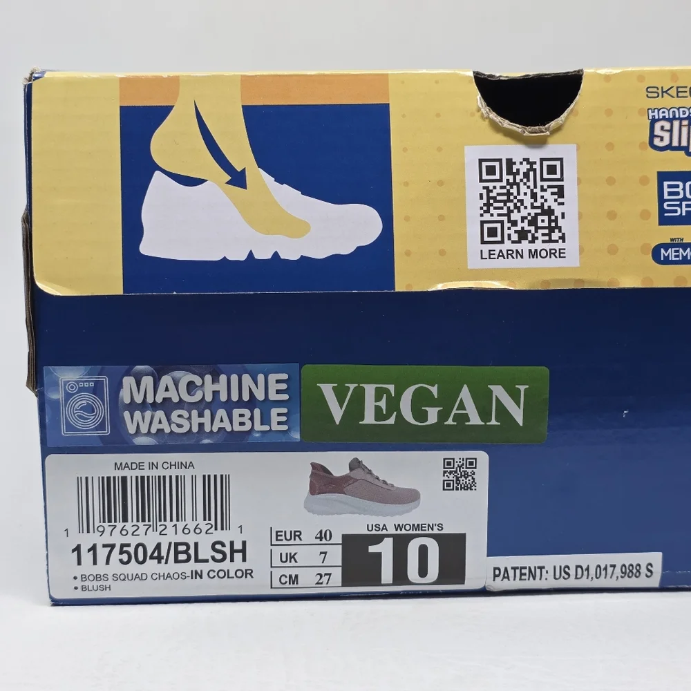 Skechers Bobs Sport Squad Women's Size 10 Chaos Blush Memory Foam Slip On New - Picture 4 of 14